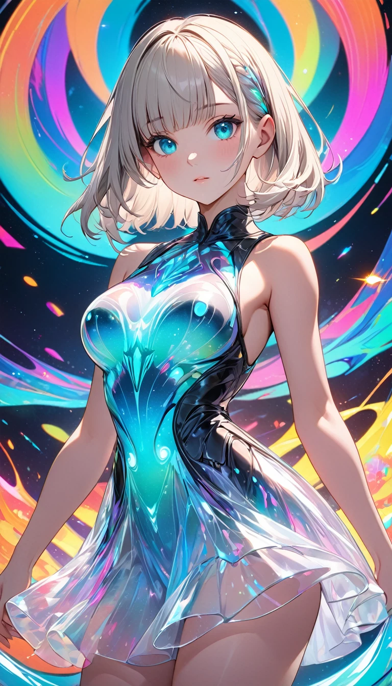 Illustration, UHD, retina, masterpiece, accurate, anatomically correct, super detail, high details, high quality, award winning, best quality, highres, good anatomy, 1080P, HD, 4K, 8k, 16k, 1girl, dynamic pose, androgynous,upper body potrait, detailed eyes, detailed clothes, detailed hair, rendering, 2 hands, 5 fingers, 2 legs, nice legs,  medium breast, holding a paper infront of her face thats has a smilely face