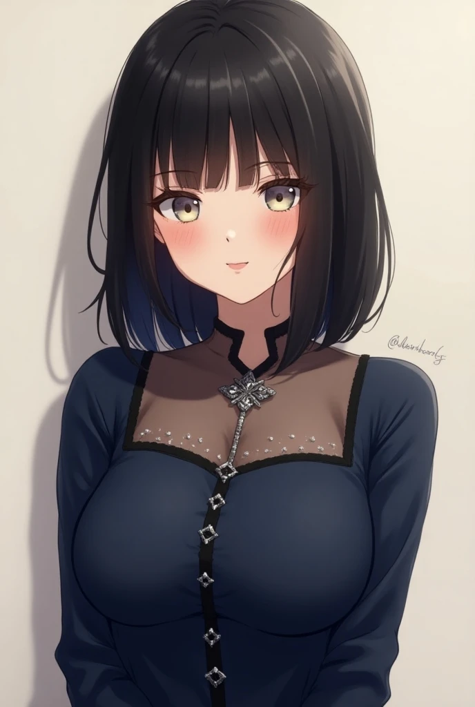 1girl, skinny, big breast, short brown hair, bangs, blue eyes, white nightgown, (tears, blushes), night, bedroom, ((half body))