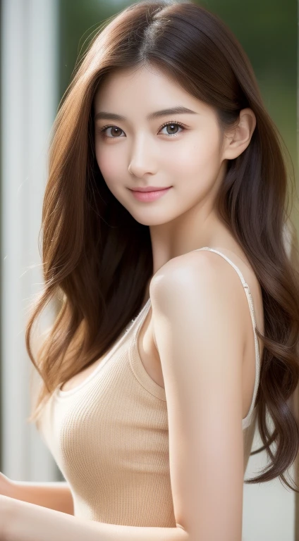 　(Realistic:1.5), (masterpiece,Best Quality)，8k,((一人の美しいwoman)),20 years old, thin waist, big hips, perfect anatomy , Brown Hair,  wavy hair in front of the station,  Random Hairstyle , big, beautiful breasts ,(( high-definition face and eyes ))(Cute face:1.5)， (Ideal sized round eyes :1.5)、Beautiful actress face ，Perfect golden ratio face，Beautiful nose、 sexy pose，smile、woman&#39;Mister.々angle、　Big Breasts、(( best quality，8k，masterpiece：1.3)), （Flower Cap：1.3），focus：1.2，Perfect beauty：1.4，Hips：1.2，（Layered hairstyle：1.2），（Dark Street：1.3），solo， extremely detailed face and skin textures ， full body lesbian ，A sophisticated eye，double eyelid，Whitening the skin，  Long White Hair  ，（With a round face：1.5），（loose crop top， short pants after the concert：1.6）， high definition，， Detailed Realistic Breasts ，Beautiful breasts， Realisticな滑らかな白い肌，詳細なRealisticな手，詳細なRealisticな指，Perfect human body proportions，完璧なwomanの体型， sexy，sexual expression， charming，Tight fitting clothes， transparent clothes， Extremely detailed ， Super Real Photos，Sleek lighting，Detailed eyes，詳細なRealisticな髪， slim abs ，詳細でRealisticな腕，