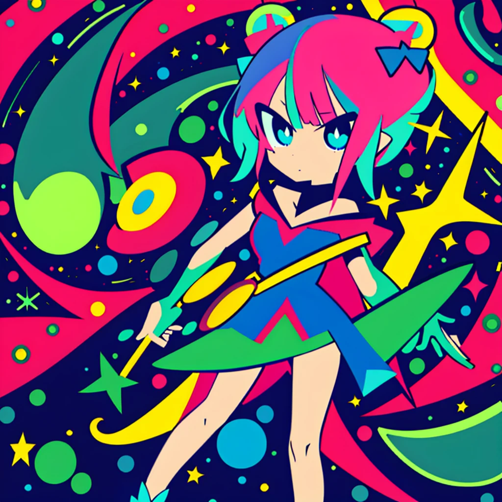 1girl,Star Fairy、Geometric patterns、Abstract Painting、(The best composition、Super detailed、Best Quality、 masterpiece、Ultra High Resolution, detailed background),((2D)),(( Vivid Color )),((colorful)),((colorfulな🌊のフラクタルアート)),fluid、Mural Art、Spray art、 chr457m45m3rg3d0nmn3m1c neon 