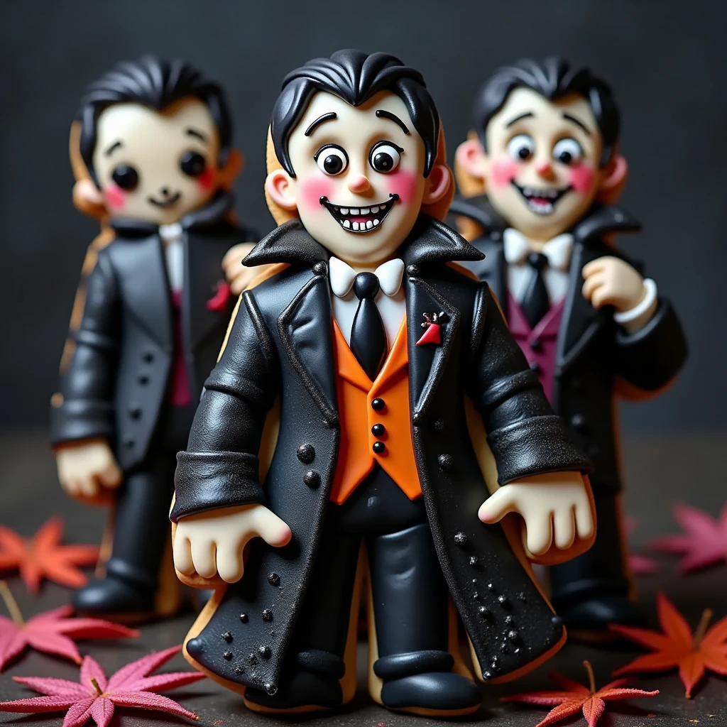 (masterpiece, best quality:1.2),Halloween icing cookie,vampire men,