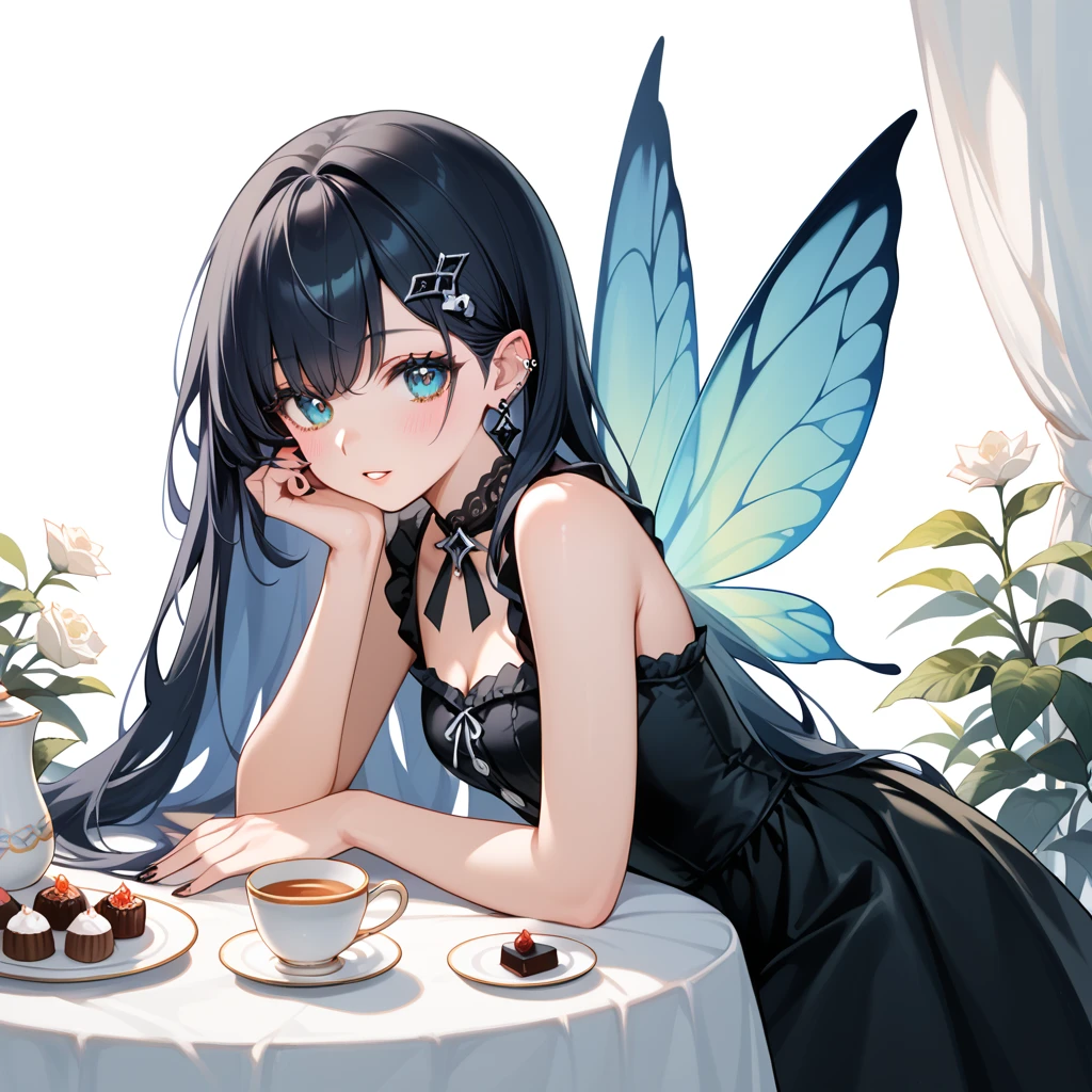 Fairy, long hair, gothic dress ,Afternoon Tea,Tea Party,sweets