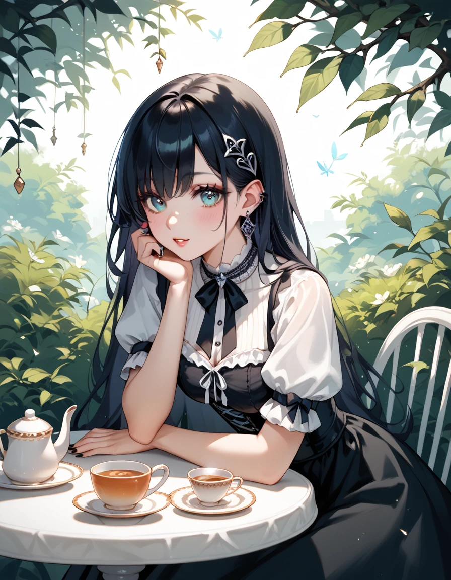 Fairy, long hair, gothic dress ,Afternoon Tea,Tea Party,sweets