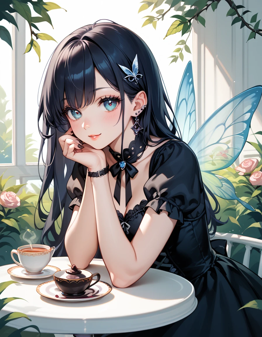 Fairy, long hair, gothic dress ,Afternoon Tea,Tea Party,sweets