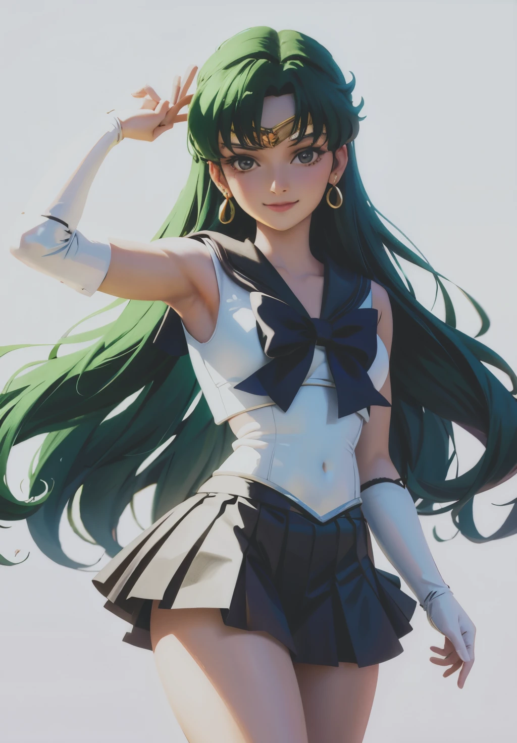 Sailor_Pluto, smirk ,, (masterpiece, Best Quality, Details:1.3)
