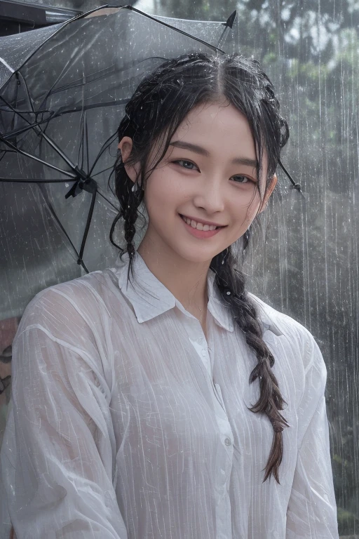 songkran,Wet roads , soaked through,drenched, Dripping, Wet Face,Wet clothes, Wet Skin, Wet Hair,A young woman with a cute face like an idol,chest,((chestの谷間)),(Maid clothes),(((Water-soluble clothing))),cling,RAW Photos,Genuine,Genuine,High resolution,RAW Photos,masterpiece, Genuineistic, beautiful