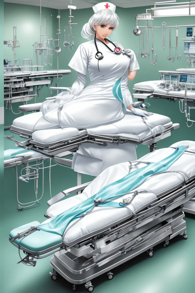 nurse uniform,hospital, latex nurse suit,nurses,busty,elbow gloves,labcoat,white hair woman,white eyes , gigantic ,medical instruments,asian nurse,two nurses,speculum,examination room,oversize ,big ass ,strap on, lay on table ,legs spreaded,giving birth,gyno chair , dentist,Milf,latex,yellow uniform,oversize breasts,diaper