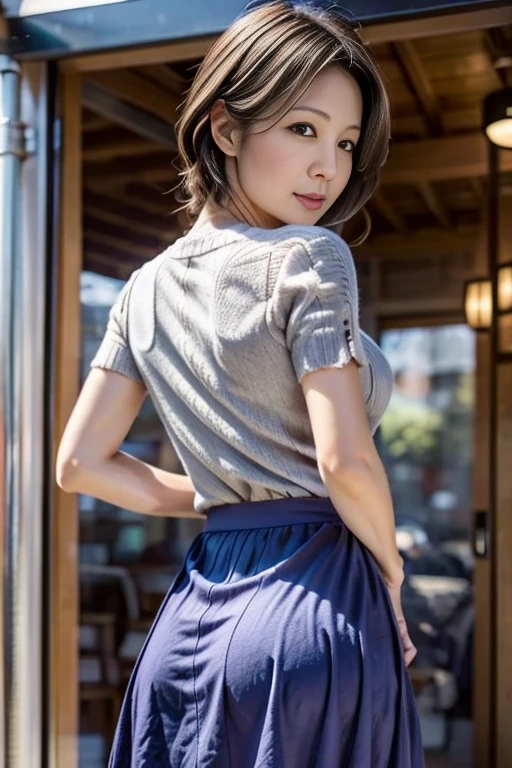 Costumes that change every time,((Never take off your underwear:1.4))((best qualtiy, 8K, tmasterpiece:1.3)), sharp:1.2, Perfect figure beautiful woman:1.4, Slim abs:1.2, ((Beautiful hairstyles, huge udder:1.2)), (Costumes that change every time：1.5），（Street：1.5），(((Pull up your skirt,  With their own hands.：1.5)))，Highly detailed facial and skin texture，A detailed eye，二重まぶた，A sideways glance at the camera，(((Change the color of pants with one image))),Sweet smile,((The woman in the back is wearing a skirt:1.4))