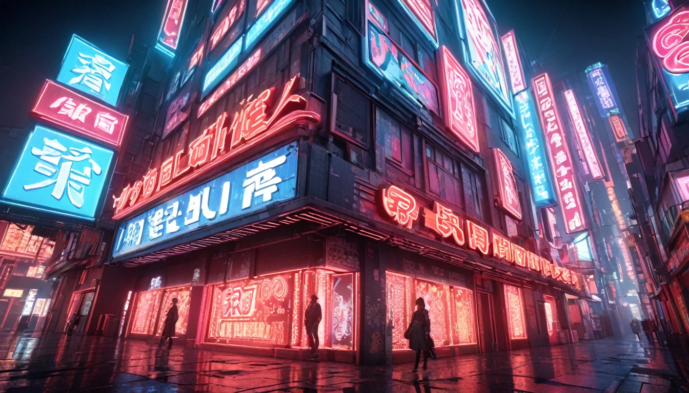  Neon Signs adorn the city walls , Glowing Neon Rays ,  Cinematic Neon Matte Painting,  Japanese neon sign ,   japonisme 3d 8k ultra high definition  , Cinema 4D Cinematic Rendering, Highly detailed zen neon, 80s asian neon movie stills,  TOKYO'S SHINING NEON ,   Cinematic Red Light , Rendered in Cinema 4D,  do