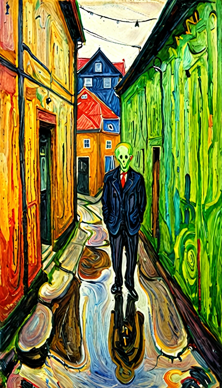 mnch, Munch, creepy alley, 