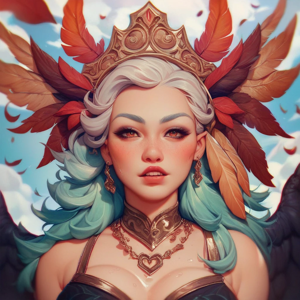 hyper realistic a pretty woman with a crown and jewels on her head, portrait of a beautiful goddess, a beautiful fantasy empress, goddess close-up full body portrait sensual,happy smile, masterpiece, extremely high detail, a stunning portrait of a goddess, a beautiful fantasy empress, beautiful fantasy art portrait, UHD, 8K