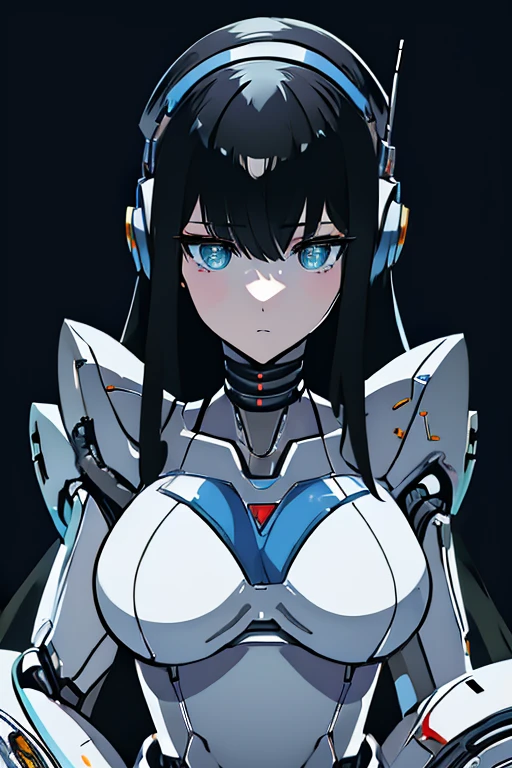 (masterpiece),(Highest quality),(Super detailed),(Best illustrations),(Best Shadow),(Absurd),(Detailed Background),(so beautiful), 16K, 8K, 4K,(Best Shadow),robotization,woman ,big bust,Robot Joint ,Metal skin,Black robot Suit,long hair,a black robot suit that covers the whole body,robot hand,cyber bodysuit,mecha head,(Detailed hands and fingers:1.2),Ball joint robot body,doll joint,beautiful face,beautiful robot girl,robotic eye,robotic hands,(no more human skin),android girl,cyborg girl,F cup, sexy body,(machine made joints:1.2),(machanical limbs:1.1),(blood vessels connected to tubes),(mechanical vertebra attaching to back),(mechanical cervial attaching to neck),no messy picture style,no emotion,tech control,makise kurisu