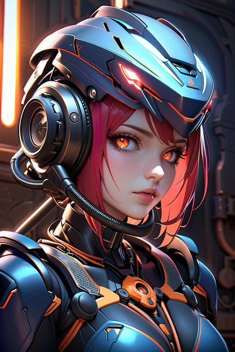 1mechanical girl,((ultra realistic details)), portrait, detailed face,global illumination,GlowingRunes_red, shadows,rim lighting,octane render, 8k, ultra sharp,metal,intricate, ornaments detailed, cold colors, egypician detail, highly intricate details, realistic light, trending on cgsociety, glowing eyes, facing camera,helmet, white plastic,  neon details, machanical limbs,blood vessels connected to tubes,mechanical cervial attaching to neck,wires and cables connecting to head,blood,killing machine,