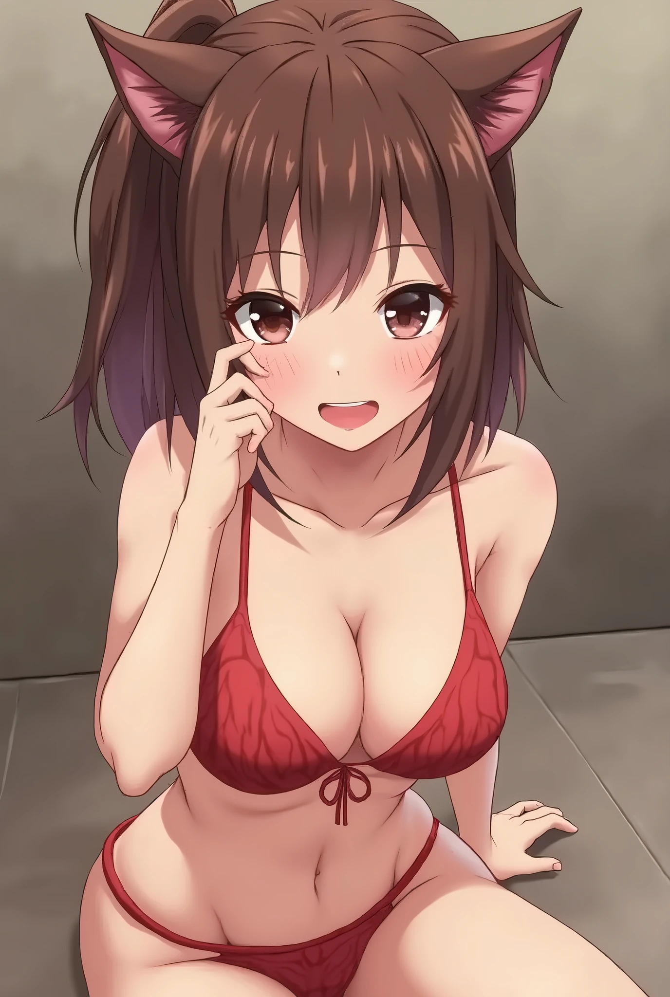 Garota de anime hentai sem roupa fazendo cara de ahegao - SeaArt AI