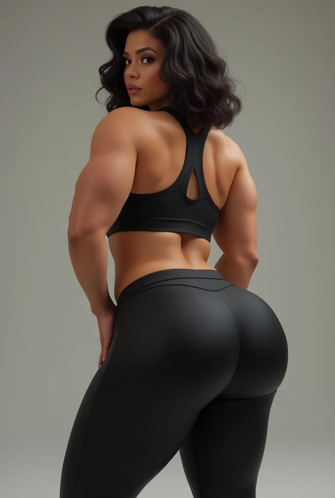 (photorealistic:1.5),(Realistic:1.5), (solo),(one girl),(shiny skin),(oily skin),(Super Long Hair:1.3),chuuChloe,(ultra sexy girl),(back of one person),(focus on the butt),(beautiful butt),(sexy ass),(Cool ass)(best hip line),(erotic ass),(Perfect hip),(Forward bending),(Show face:1.3),(Big Ass:1.5),(Crouching posture),(very muscular butt:1.3),(Amazing back muscles),(Bodybuilder:1.3),(Low angle photo:1.2),(Wide Squat),(Fitness pants)