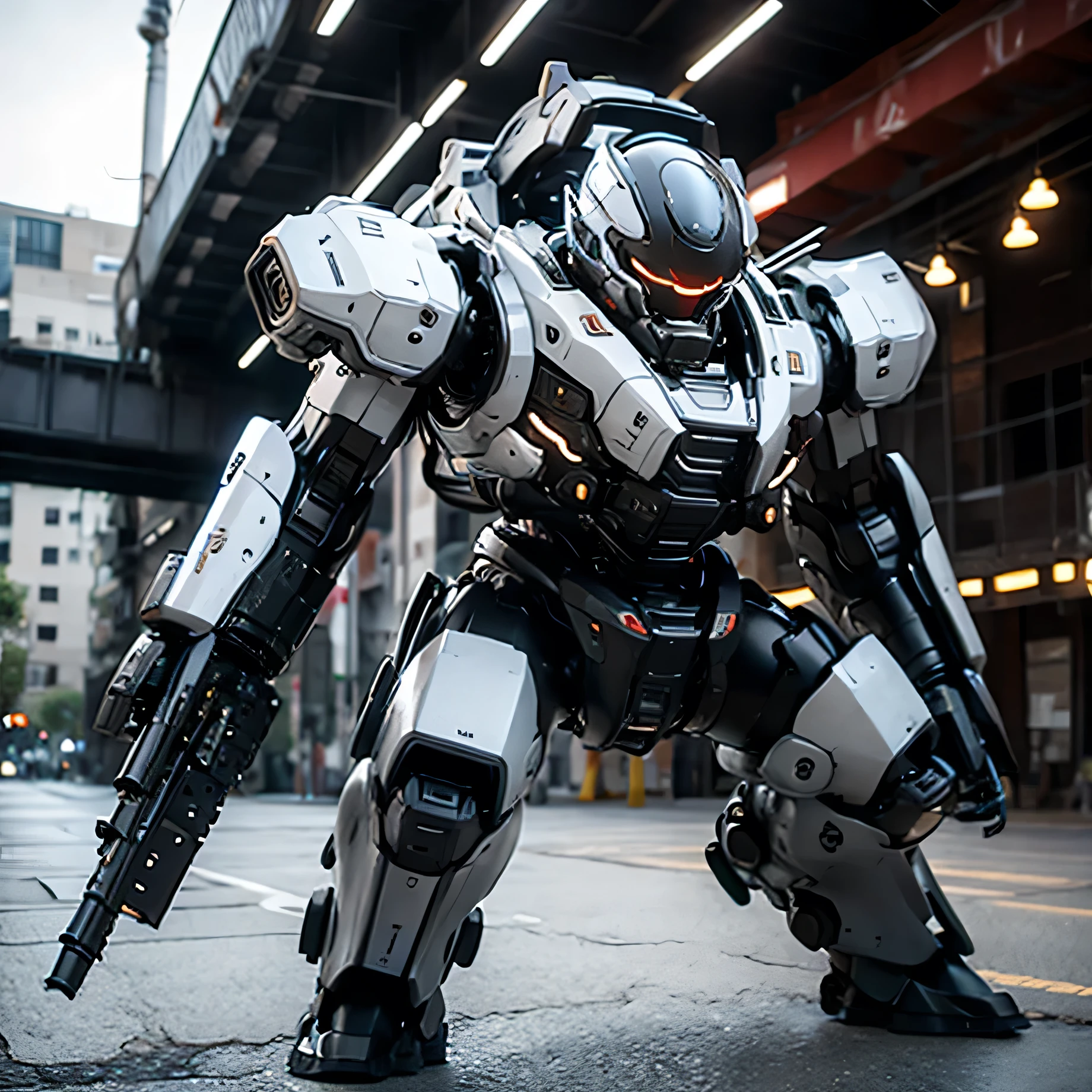 Mecha full body,The effect is beautiful,tmasterpiece,best qualtiy,Ultra high quality,absurd details,Best light,Best shadow,Sharp images,A detailed,extremely detaile,A high resolution,8K,4K,hyper HD,Detailed mechanics,Dark style,Complex outer armor