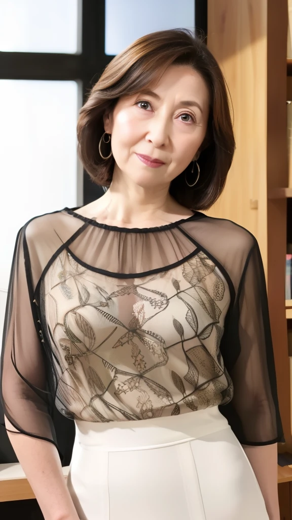 (((Flat Chest、very Small breasts))),(Slender body),(((flat chest,Small breasts,Saggy breasts,underboob))),50 year old mature woman、Japanese、Classy sex appeal、beautiful woman、sexly、TransparentWhitening skin、Perfect natural light、8K high quality、High resolution、Beautiful breasts high quality、Beautiful butt high quality、Shining beautiful skin、Transparent beauty、realistic、looking at the camera、Whitening skin、masterpiece、Moist eyes、Wrinkles in the nasolabial folds、bright place、gravure quality、inside the changing room、black clothes、florals、shapely butt