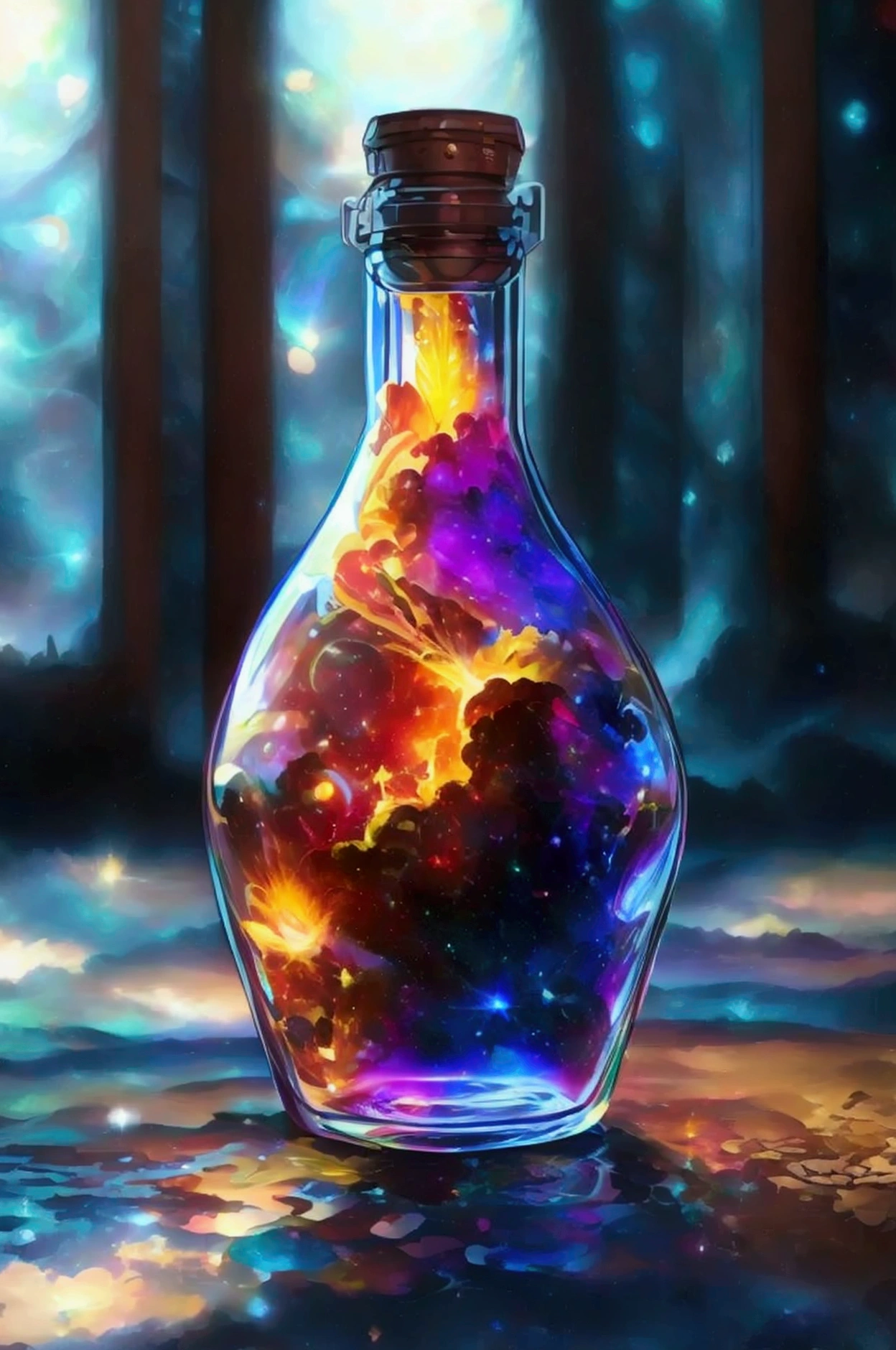 a galaxy inside a bottle