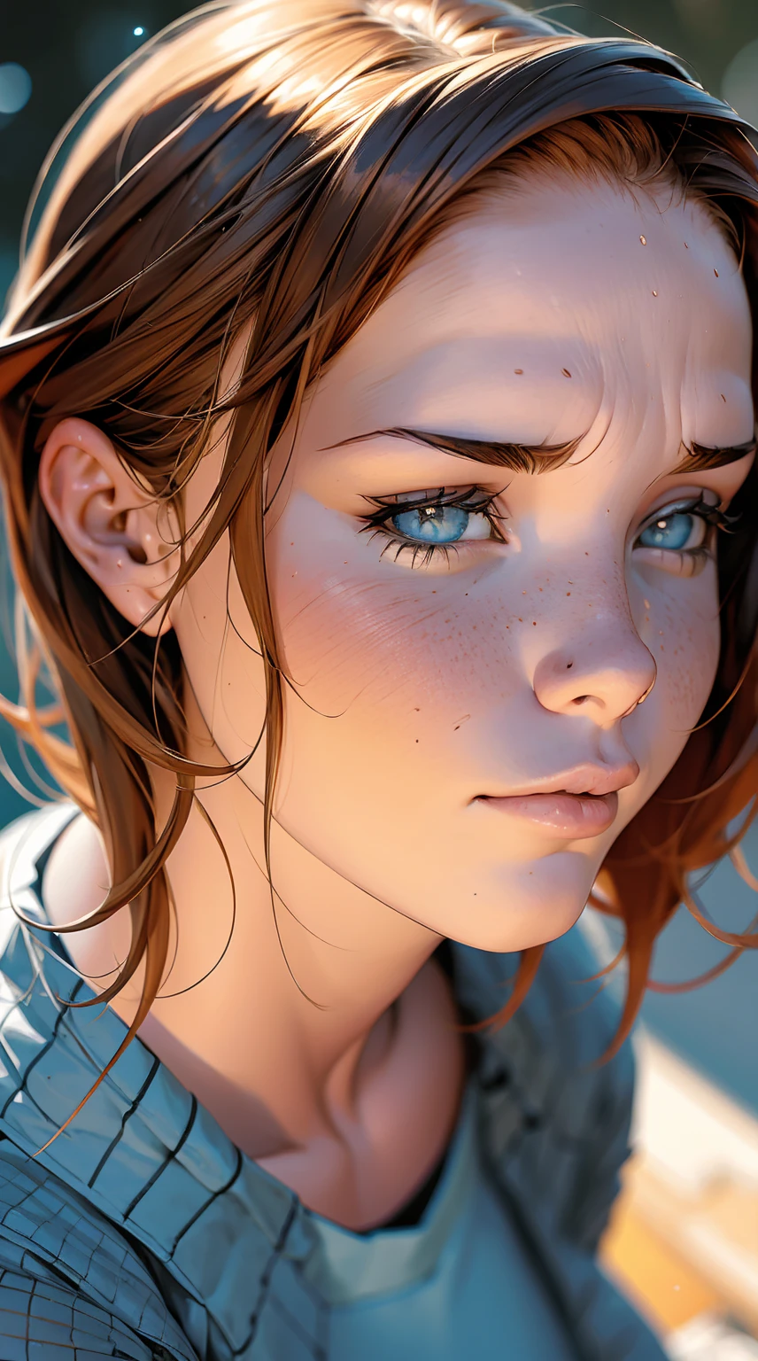 a comic potrait of a cyberpunk cyborg girl with big and cute eyes, fine - face, realistic shaded perfect face, fine details. night setting. very anime style. realistic shaded lighting poster by ilya kuvshinov katsuhiro, magali villeneuve, artgerm, jeremy lipkin and michael garmash, rob rey and kentaro miura style, trending on art station