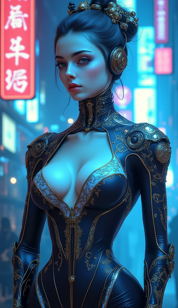 woman on the catwalk at a fashion show. detailed face, intricate eyes, intricate hair, skin pores