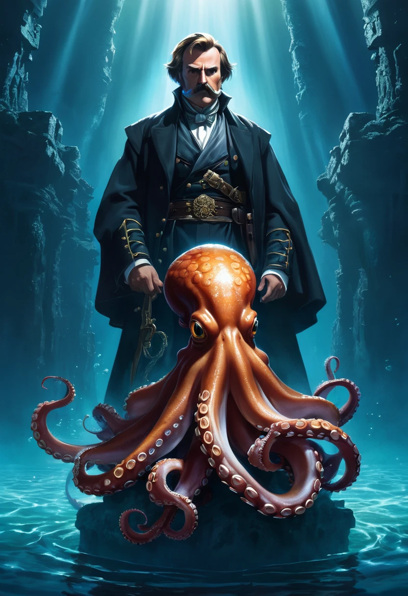 midjourney, realism,  Cinematic Quality  , cartoon style holding an octopus,midjourney style, 
"abyss ,  When you stare closely at 、abyssは現実を超えてあなた " (Friedrich Nietzsche)
Best Quality, masterpiece, , (expressive:1.4),  Dramatic Lighting, Shine, close-up,  Eerie Atmosphere , Horror \(theme\),  Other Worldly ,   You Begin to Stare {x} at Simon Schubert's Style {x}
Simon Bisley's style、 Simon Schubert's Style 
