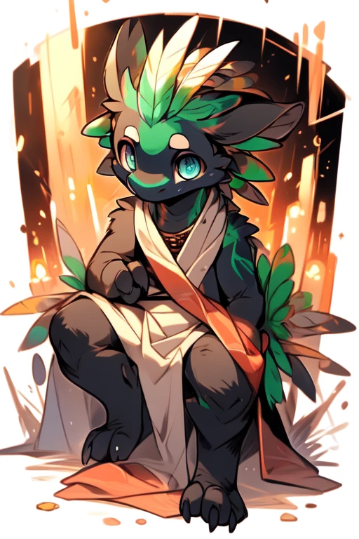 masterpiece, ((beautiful eyes)), dragon, male, toddler, solo, nude, ((colorfu feathers)), furry,