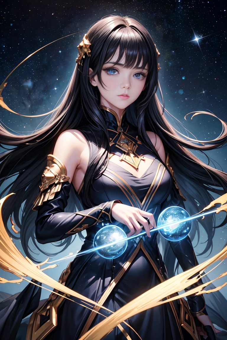 A captivating digital artwork titled "Queen of Radioluminescence" features a stunning, otherworldly woman radiating with a mesmerizing, luminous aura. Her glowing skin shimmers with pulsating, shifting patches of light that are reminiscent of ionizing radiation. Her cascading hair, resembling particle trails in a cloud chamber, dances around her in a halo of illumination. The abstract background, featuring shapes that recall atomic structures and radiation symbols, is enveloped in eerie greens and electric blues. Deep shadows add depth and contrast, emphasizing the radiant energy emanating from the woman. The title, "Queen of Radioluminescence," is gracefully written in glowing, radioactive letters at the bottom, completing this stunning and thought-provoking masterpiece.