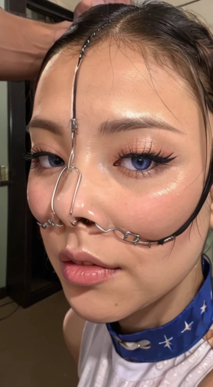 (8K, RAW, Professional, Best Quality, Masterpiece: 1.2), (Realistic, Photorealistic: 1.37), Super Detail, (Portrait), (Best Detail Skin: 1.2), (Best Detail Face: 1.2), Cinematic Lighting, 1 Girl, Bangs, Twin Tails, , Angry Face, Angry Expression
