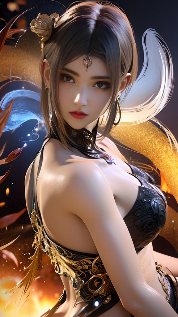 Solo, Octane Rendering,1 beautiful woman, Wuxia World, (1 Girl),kneeling,close of butt, Chinese Immortal Wuxia, star shape pupils,Shiny eyes,chinese coil bun, hair pin, red Lips, (young), Facial Highlight, upper half body, Detail Face, White skin, Look at the audience, Big Eyes, Earrings, slender fit body, Professional Lighting, photons mapping, Light Energy Transfer, physics based rendering(Physically Based Rendering), 8K UHD, SLR (Windows Relax), Soft light, High Quality, high resolucion, (Very detailed CG unity 8k wallpapers)