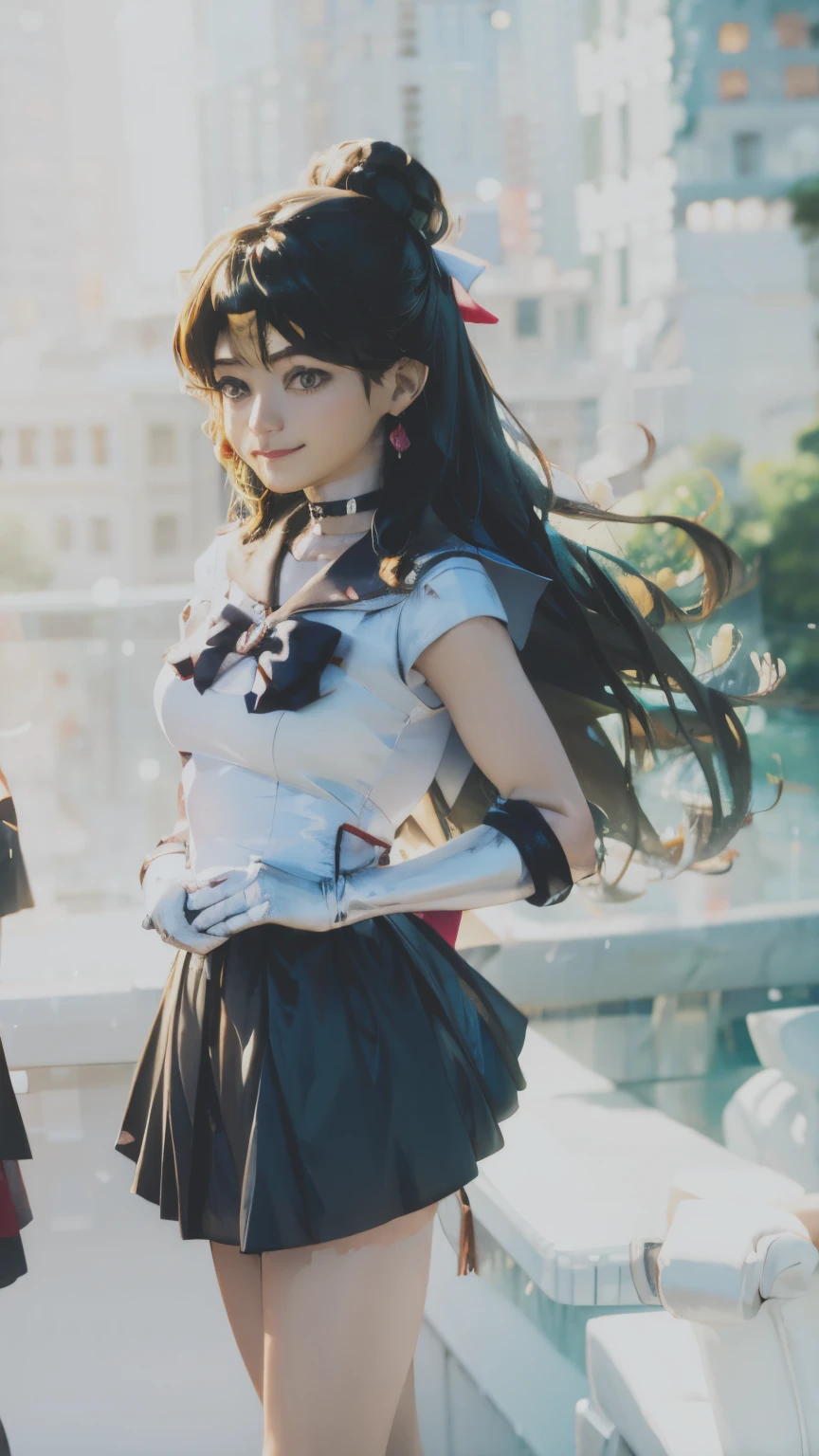 Sailor_Pluto,  smirk ,, (masterpiece, Best Quality,   Details:1.3)