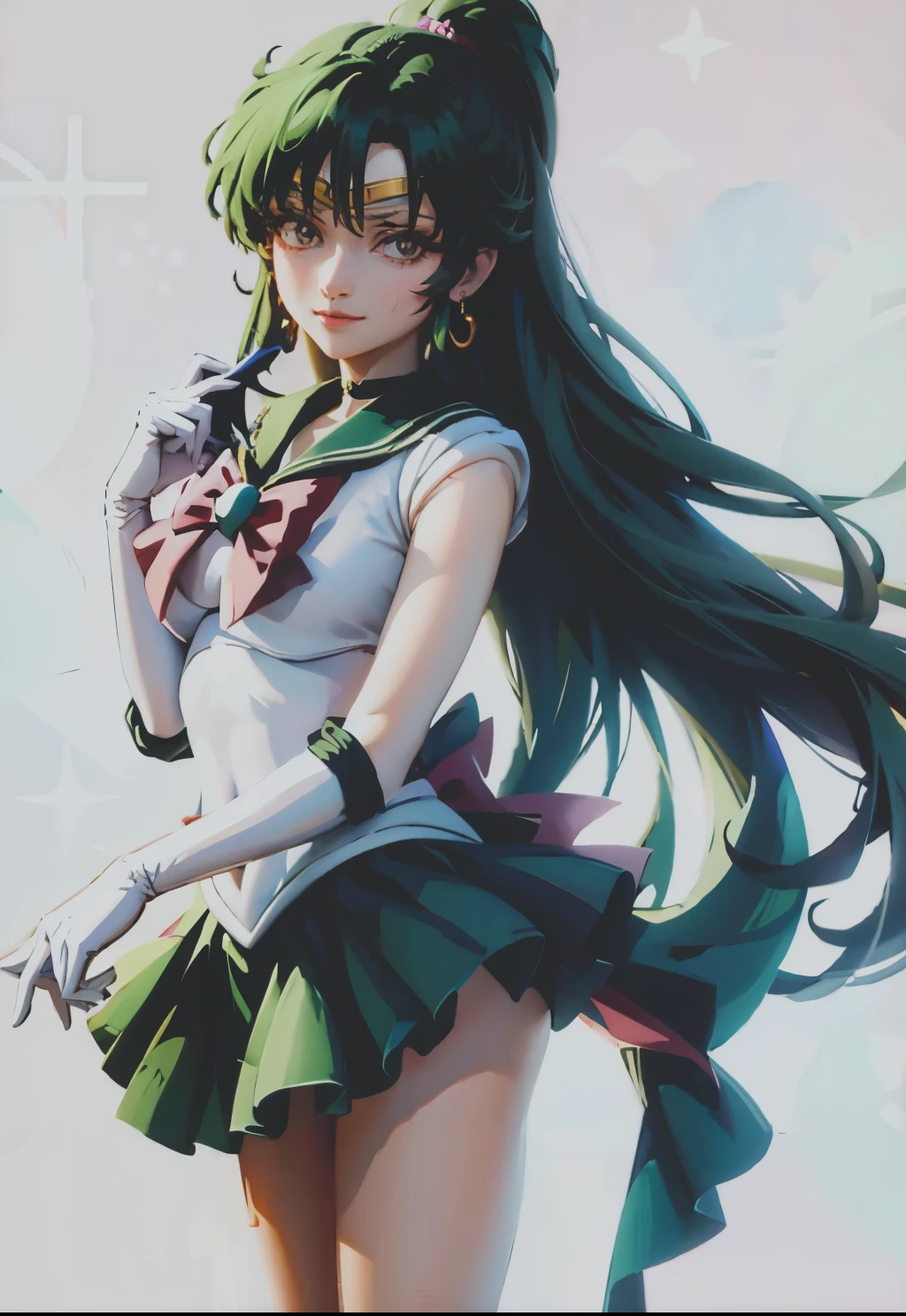 Sailor_Pluto,  smirk ,, (masterpiece, Best Quality,   Details:1.3)