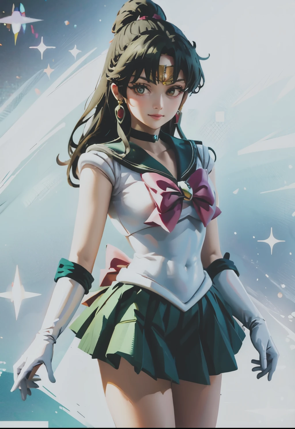 Sailor_Pluto,  smirk ,, (masterpiece, Best Quality,   Details:1.3)