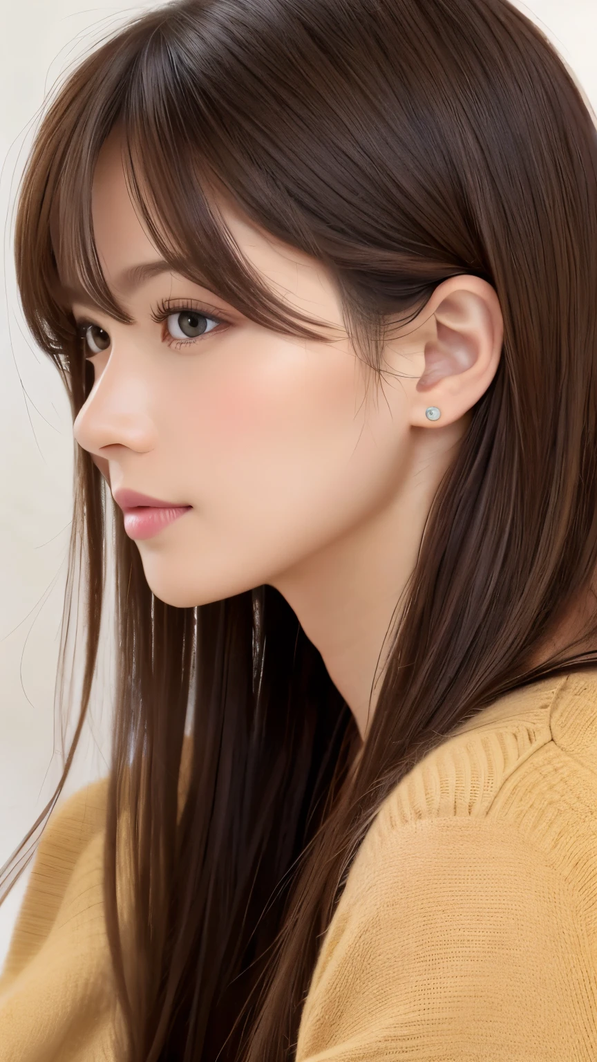 (Representative works:1.3)、(8k、Realistic、RAW Photos、Highest quality:1.4)、(30 year old mature woman)、Small Face、Beautiful Face、(Realistic Face)、No makeup、 NATURAL MAKEUP、light makeup、 ( dark brown hair)、 Beautiful Hairstyle 、Realistic eyes、 beautiful details、 (Realisticな肌)、Beautiful Skin、 ( casual fashion)、 Confused、 charm、超 High Resolution 、 super real、  High Resolution 、Golden Ratio