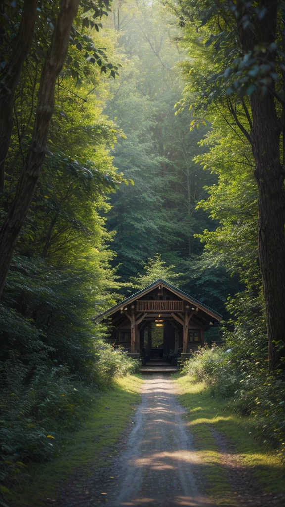 painting of a bridge leading to a cottage in a forest, fairyland bridge, beautiful house on a forest path, cottagecore, cottage in the forest, cottage in the woods, cottagecore!!, enchanted magical fantasy forest, scenery artwork, beautiful detailed fantasy, cosy enchanted scene, tomas kinkade, scenery art detailed, fairy tale place