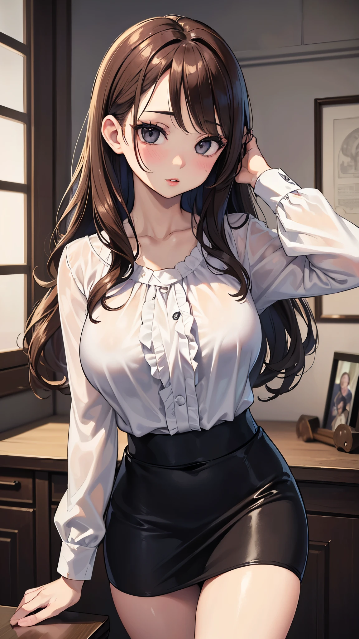 highest quality、High resolution、Detailed Background、(Beautiful face in every detail:1.4)、Anatomically correct、(Draw the usual number of fingers:1.2)、(Detailed facial expressions)、(Detailed eyes:1.2)、(Detailed eyes:1.2)、Beautiful, smooth skin、Beautiful women in their 20s、(Huge breasts:1.2)、(Highly detailed face:1.4)、Brown Hair、Black Hair、Braided long hair、Wavy Hairstyle、Cute hairstyle、well-groomed eyebrows、Perfect body line、Calm atmosphere、Express yourself with confidence、cute gesture、He looks at me with a very trusting expression.、Shooting in a natural park、Cowboy Shot、

Pair it with a black tailored jacket and wide leg trousers、
Choose a simple white blouse、Creates a sense of cleanliness、
Choose gold or silver accessories、Gives a simple and sophisticated impression、
Wear black heeled pumps or boots、Tightens the whole、

Choose a midi-length floral dresark the waist with a belt、Tightens the silhouette、
By putting on a cardigan in a calm tone、Adds elegance、
Match it with a bag and pumps in a neutral color.、Putting it all together、very beautiful