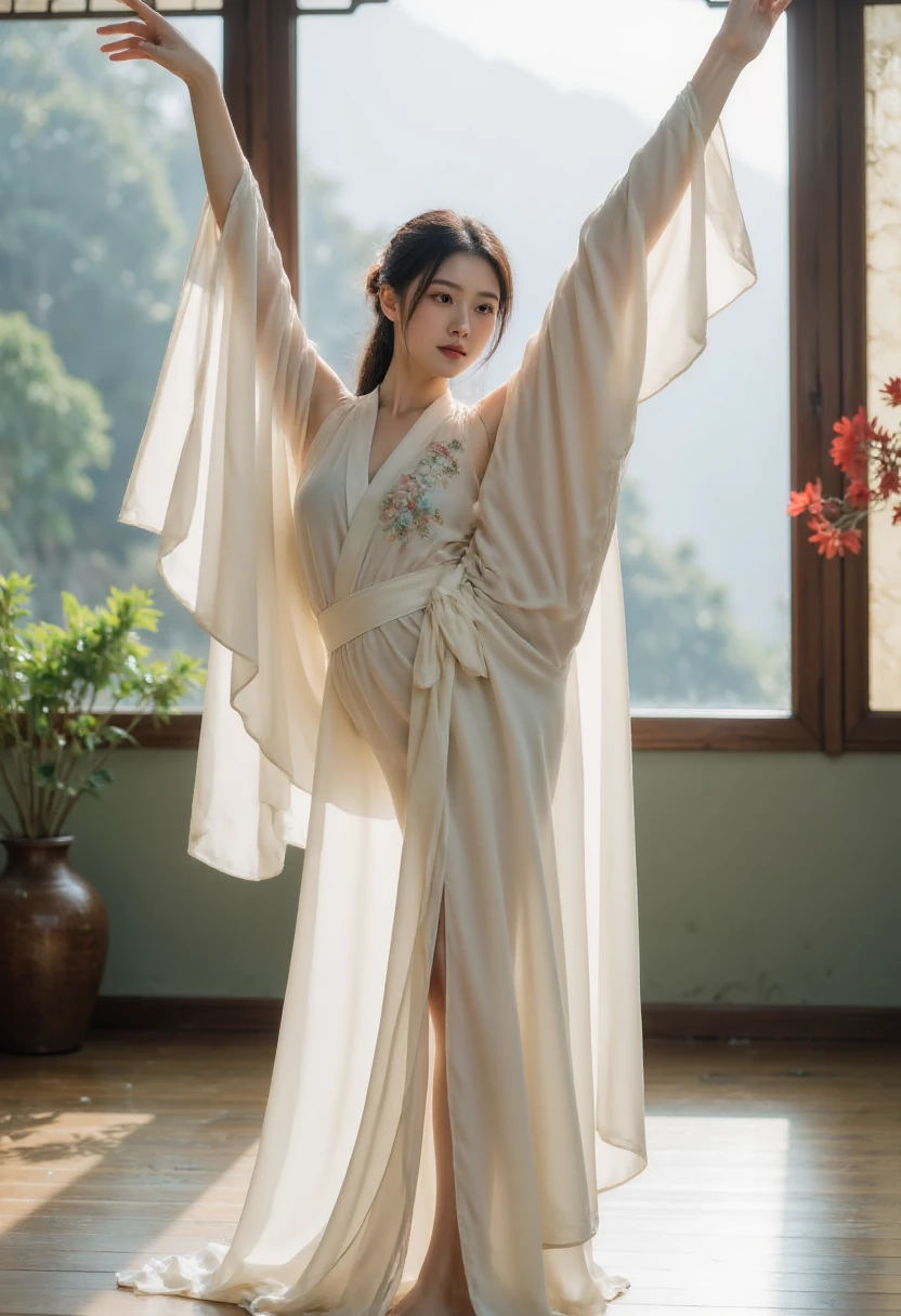 standing split，Hanfu