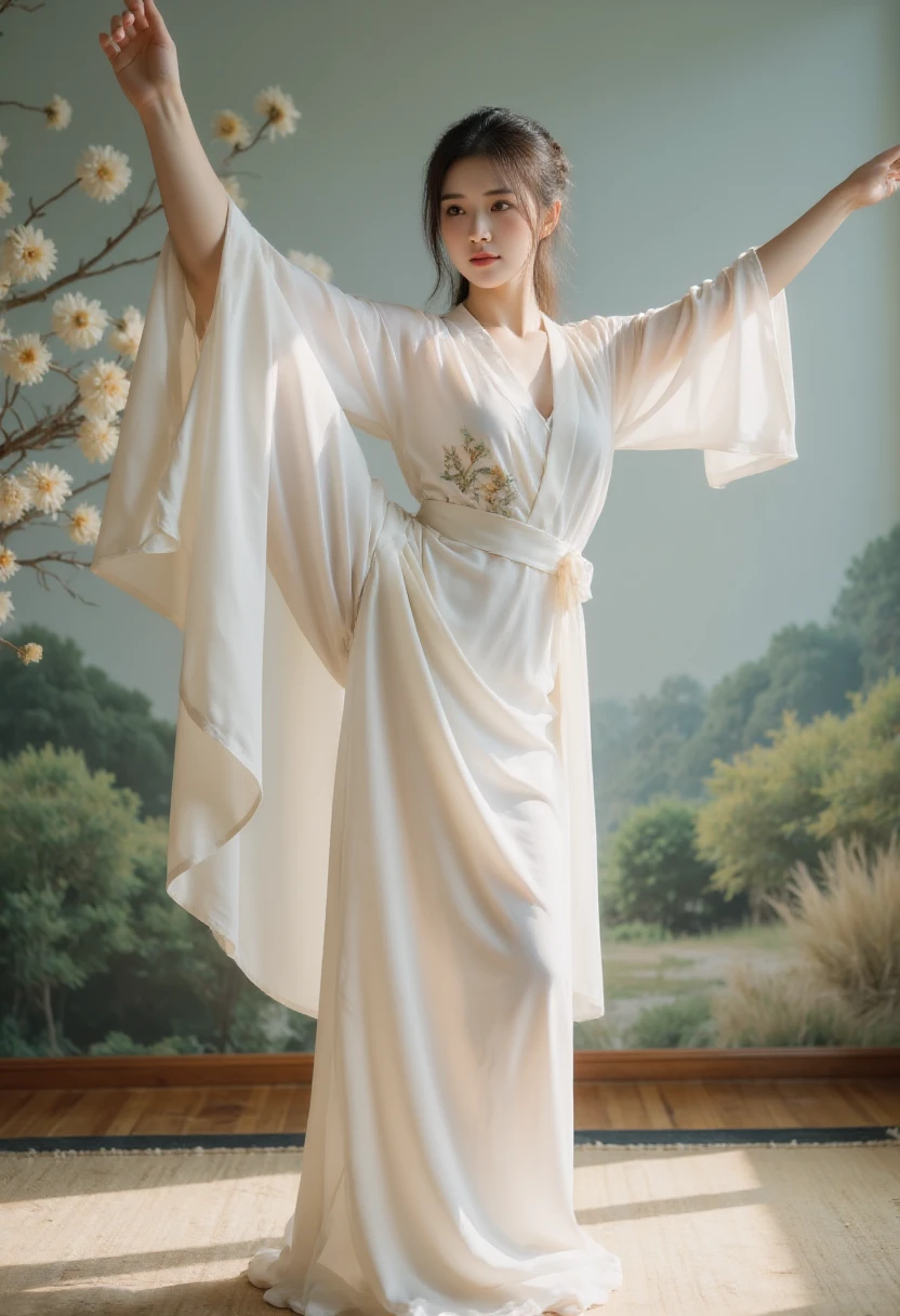 standing split，Hanfu