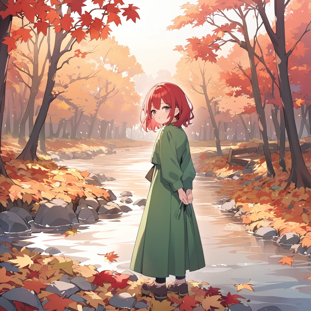 Shōjo
red hair
green mesh
Wolfcut hair
One Piece
solos
fall
Autumn leaves
The changing seasons
In the woods
near the river