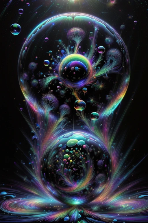 An image of light emerging from colors in a psychedelic dream, shimmering glass morphing out of colors, trippy vibrant colors, perfectly formed beautiful reflective bubbles, attention to detail on the bubbles and spheres, beautiful psychedelic digital art, pixel art, trippy colors, 4d mandelbulb psychedelics, glass like psychedelic landscape, intricate rainbow environment, psychedelic underwater brightness, neon colors, bright fluorescent colors, psychedelic trip, fluorescent psychedelic aesthetic, psychedelic vibrant colors, bright psychedelic neon colors, paint splattered backgrounds,swirling spirals and vortex, bright vibrant colors popping out from 3d glass spheres, Pixel Assets, Portrait photography, surrealism, Photorealistic, Hyperdetailed, Glass Morphism, Digital Art, Sparkle, Optical Illusion, Glowing Light, Reflection Light, Overexposure, Backlighting, Depth Of Field, Rotational Symmetry, UHD, High Details, High Quality, Super Detailed, Best Quality, Award Winning, Masterpiece