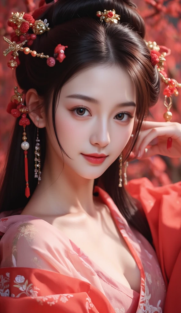 un gros plan d&#39;une femme portant une robe noire et un casque doré, beau rendu de la dynastie Tang, palais ， une fille en hanfu, une belle impératrice fantastique, tendance sur cgstation, inspiré de Du Qiong, par Yang J., style chinois, oeuvre d&#39;art dans le style de guweiz, inspiré de Lan Ying, belle peinture de personnage