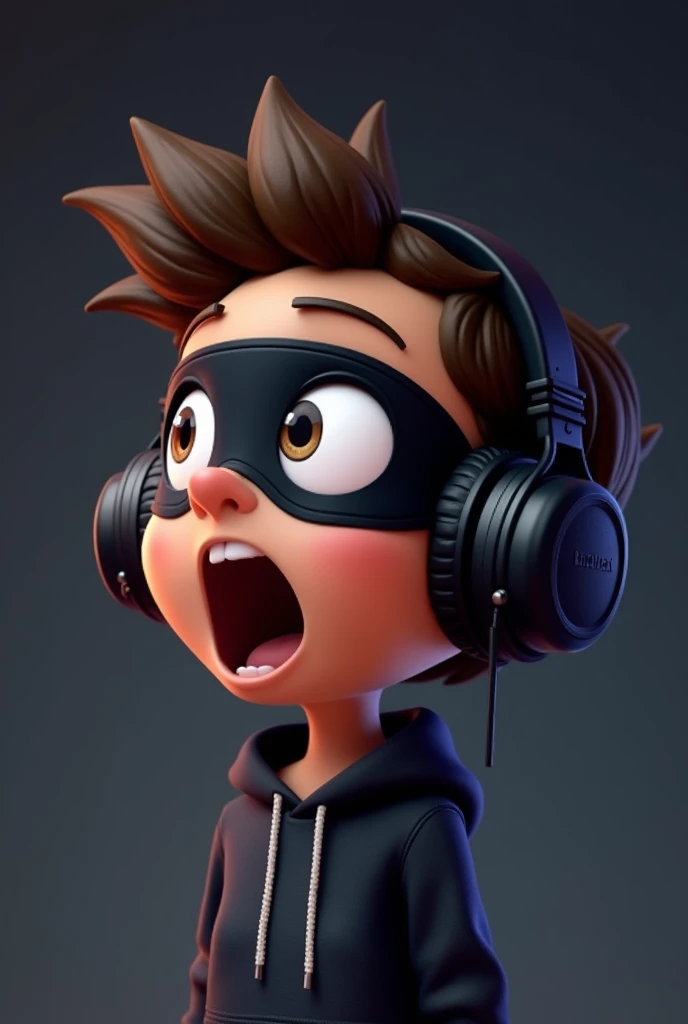 guttonerdvision4, portrait of A 3-year-old boy wearing glasses, Detailed face and skin, (wearing headset), face facing the camera, ((Cyberpunk futuristic style background)). realistic illustration drawn by Alex Ross, detailed and with depth of field to give more realism