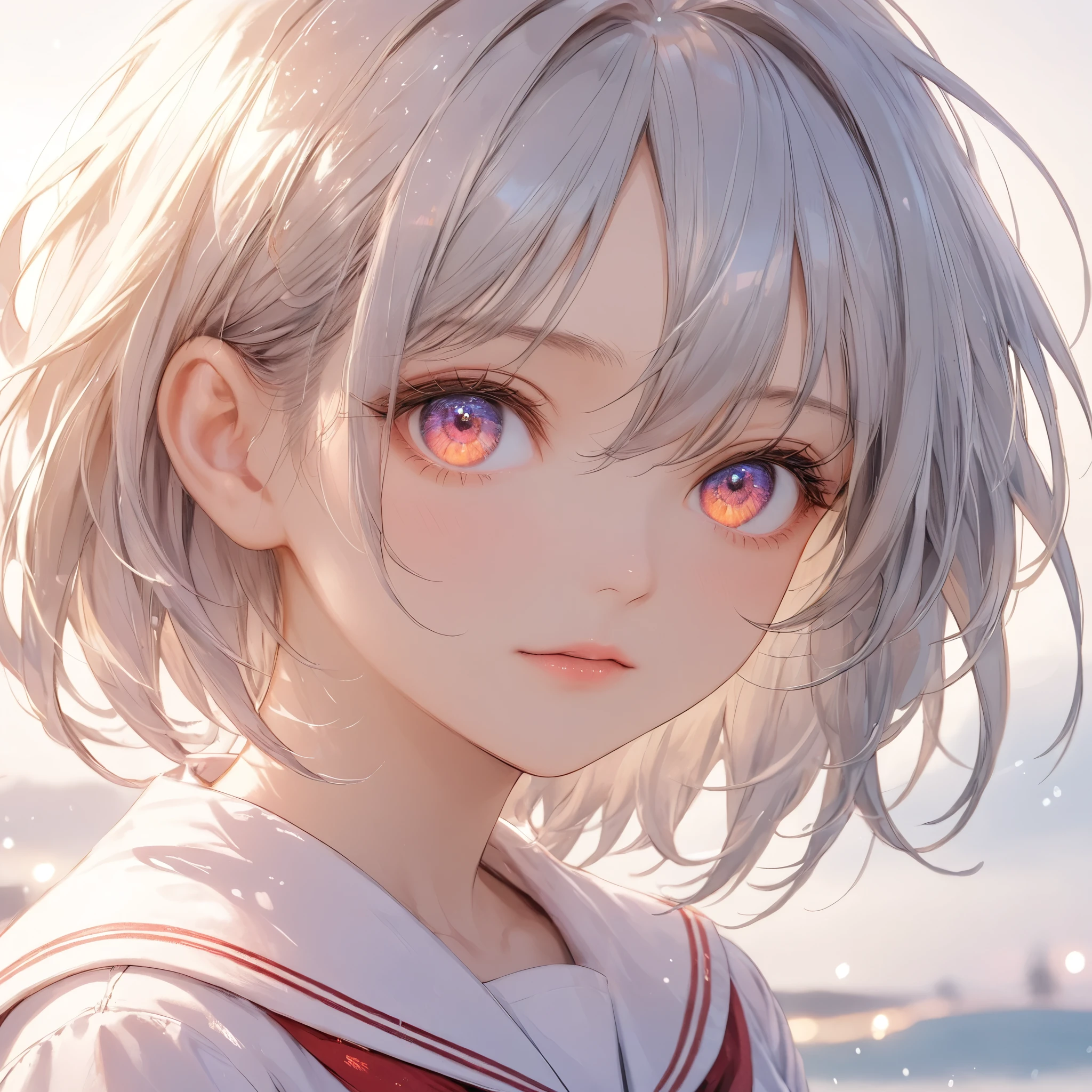 masterpiece, best quality, 8k, highres, ultra-detailed,HDR, UHD, studio lighting, ultra-fine painting, sharp focus, physically-based rendering, extreme detail description, professional, vivid colors, bokeh, portraits,BREAK, best quality, 1girl,japanese gal,upper body, looking away, wearing school sailor ,no bra,Roll up your top,expose breasts, high school,class room