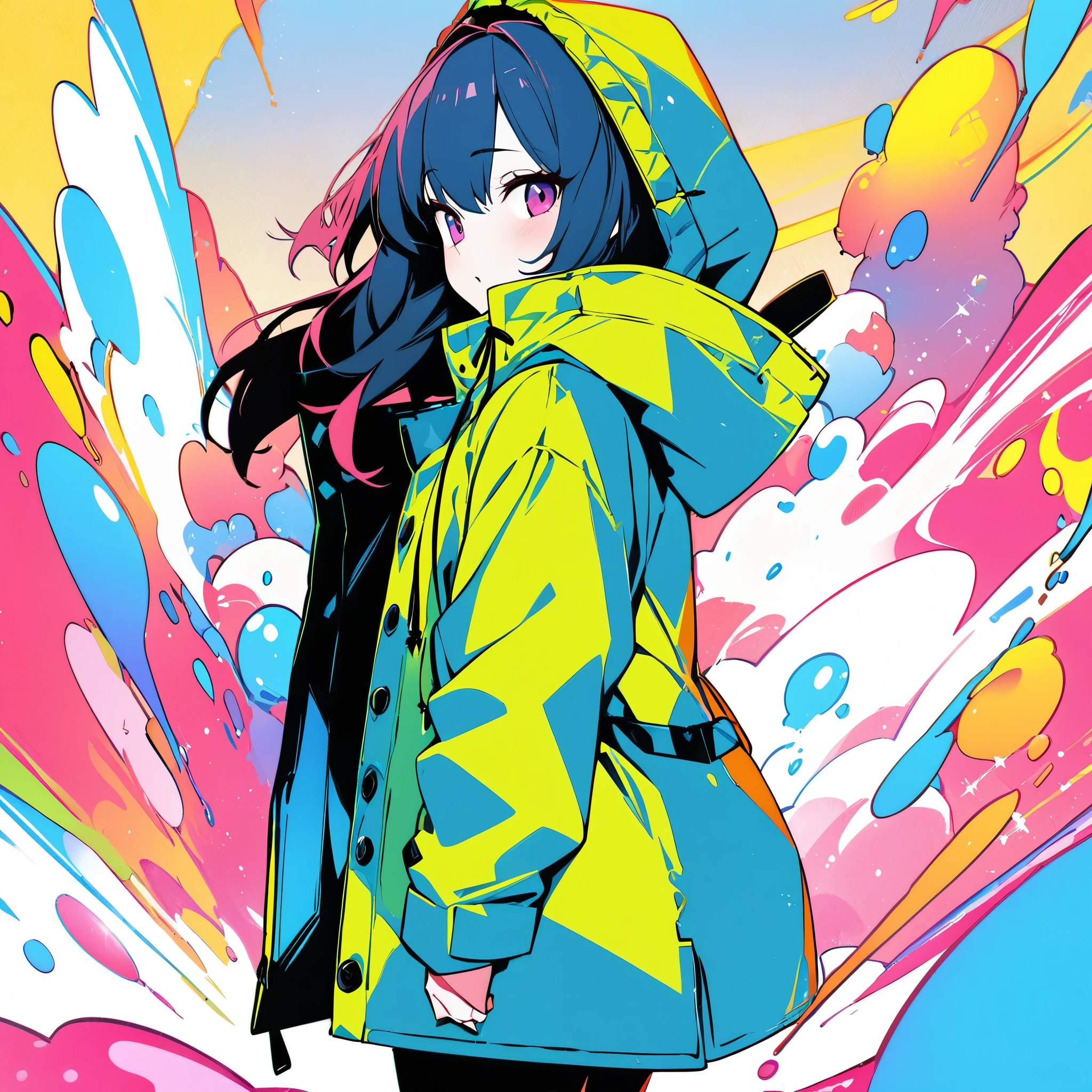 popart,
high contrast, trkpop,,(masterpiece, best quality:1.2), 1girl,solo, Mountain parka, flared hem