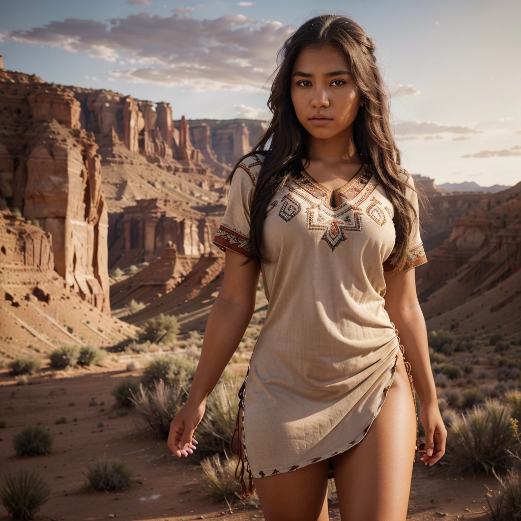 ((masterpiece)), ((best quality)), ((highres)), extremely detailed)), a beautiful 21-year-old Native American woman (Grace Kelly:Milla Jovovich:0.5), Pocahontas, full body shot, medium breasts, detailed hard pink nipples, detailed nipples, ((detailed hairs pussy)), Fully naked, nfsw, (super realistic), (peerless beauty), detailed skin texture, detailed nude pose, beautiful detailed face, intricate details, ultra detailed, indigenous feather jewelry, feather headdress, traditional handmade, armed female hunter warrior, nude pussy, (((wild west))) environment, cheerful smile, in the village, ((surrounded by people)), ((dance pose)) back to the camera, ultra realistic, concept art, elegant, ((intricate)), ((highly detailed)), depth of field, ((professionally color graded)), soft ambient lighting, dusk, (Best quality, A high resolution, Photorealistic, primitive, 8K,Masterpiece), filmgrain, bokeh:1.2, Lens flare, (vivd colour:1.2) ((solo photography))) (((no problem in background)))
