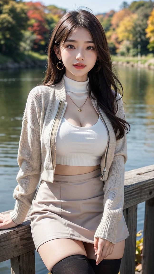 ((best quality, 8K, masterpiece:1.3)), focus:1.2, 20-year-old Korean beauty with perfect body:1.4, showing buttocks:1.2, ((Fine hair)), (sweater mini skirt:1.1) , (Sports Car, street: 1.2), Highly detailed face and skin textures, delicate eyes, Double eyelids, Skin Whitening, Super huge big breasts, Smile, Wear a necklace, ring, People sit in the car with their butt upwards,