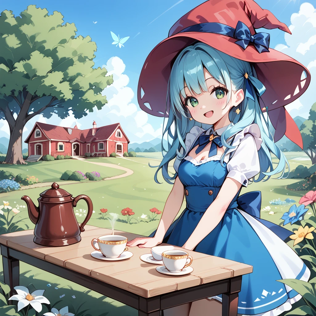  1 girl, Fairy,Flower Field,Candy House,Tea Party