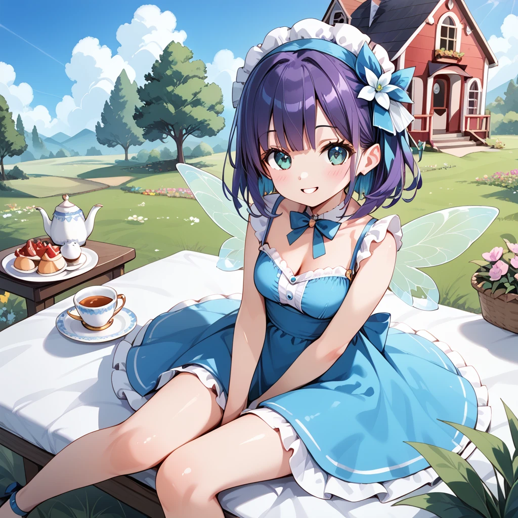  1 girl, Fairy,Flower Field,Candy House,Tea Party