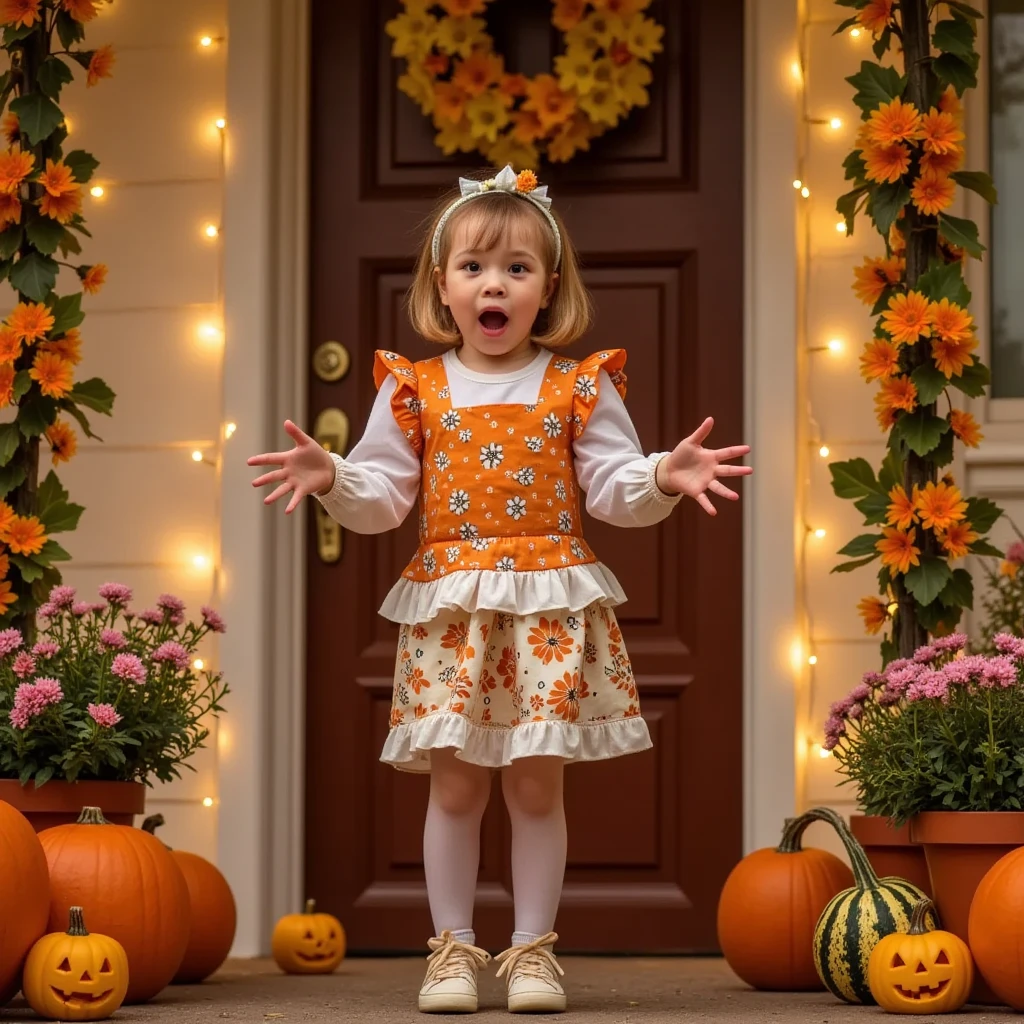 Halloween greeting pose , huongtrinh