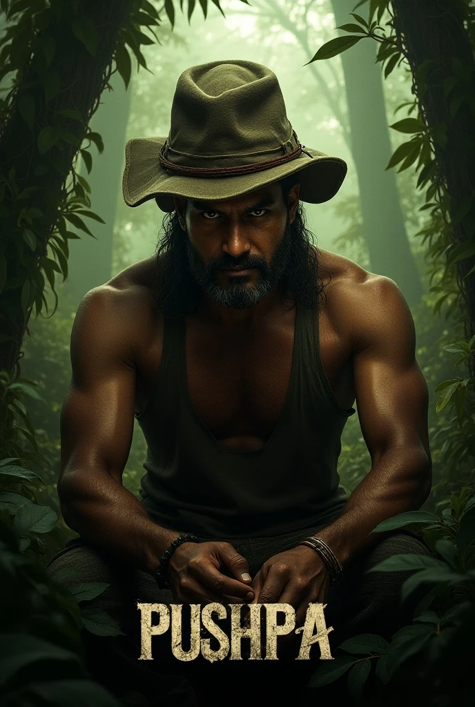 Native man with muscular abs and sweaty wearing black hat