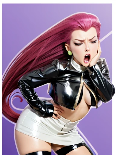 Jessie from Pokémon. Sneezing. Sexy latex